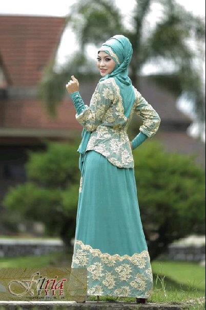Dress Gamis Pesta Muslim  Model Dress Gamis Pesta Muslim 